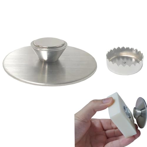 YUVKIN 1 Soporte Magnético para Jabón Sin Taladrar Autoadhesivo de Acero Inoxidable para Ducha y Lavabo
