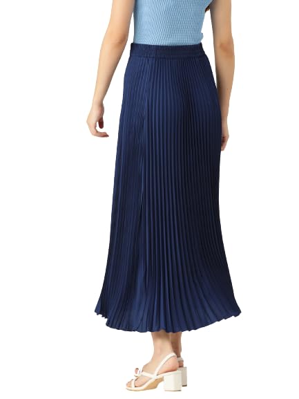 Image of Wisstler Pleated Flared Midi Skirt