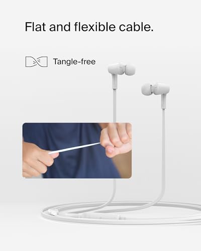 Image of Belkin SoundForm Wired Earbuds with USB-C Connector, in-Ear Earphones w /Microphone - USB-C Headphones for iPhone 17, iPhone 16, iPad mini, Galaxy S26, Google Pixel 10, Android, & More - White