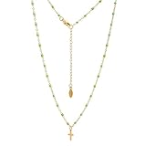 Collar de cruz pequeña de plata de ley 925 para mujer, cadena larga especial, colgantes, cadenas de casillero de cuentas finas, delicado