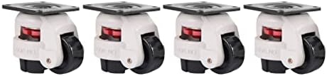 Leveling Casters,Woodworking Tools,Jointer, Accessories,kreg,Large Top Plate Leveling Wheel with Retractable NBR Pad,Vending Machine, Total Loading Capacity 2200 Lbs, Pack of 4