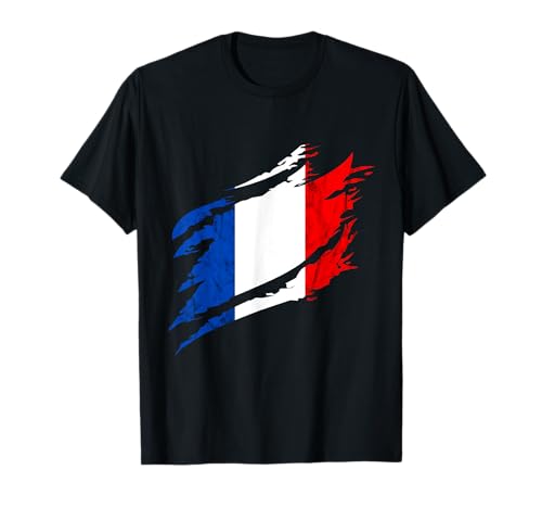 Drapeau français Vintage français français Racines francaises fierté française T-Shirt