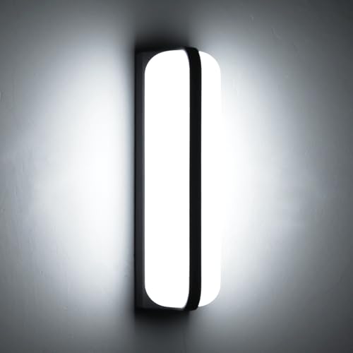 Image of Kawell 24W 2880LM LED Wall Sconce, IP65 Waterproof Up Down Outdoor Wall Light, Modern Hardwired Porch Light Fixture for Patio Living Room Hallway Stair, 6000K