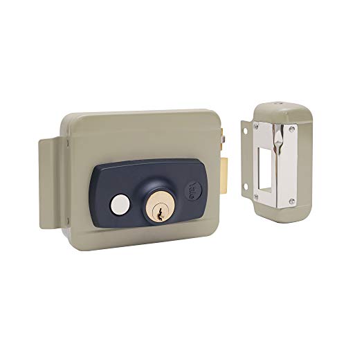 Image of Yale YEL-200YN Electric Rim Lock with Both Side Key Access, Satin Nickel Finish, High Security Door Lock for Home, Office & Main Door, Durable Electric Lock, Easy Installation, Yellow Finish