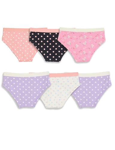 Image of Amazon Brand - Symbol Girls Assorted Prints Cotton Stretchable Briefs with Soft Waistband | Aged 3-14 Years (Available in Combo Pack of 3 and 6)