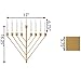 Nine Branch Electric Chabad Judaica Chanukah Menorah with LED Candle Design Candlestick, Gold