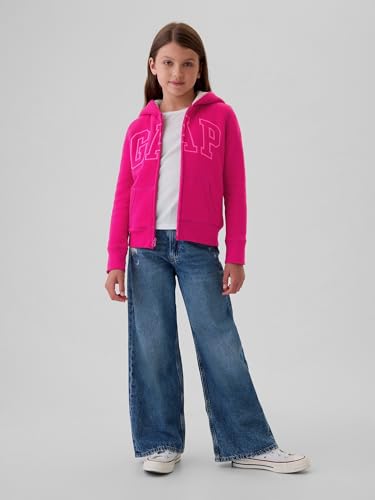 GAP Girls' Logo Hoodie Hooded Full Zip Sweatshirt3