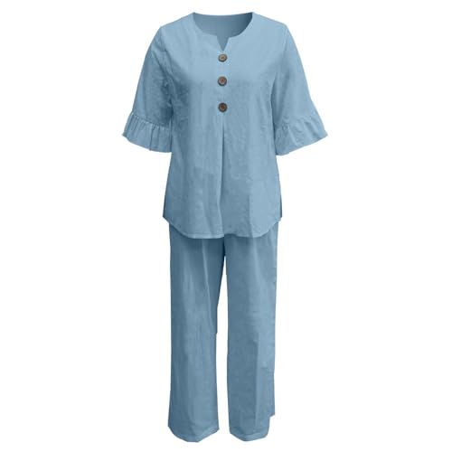 Ensemble femme chic et elegant soiree pantalon large et chemisier - 2