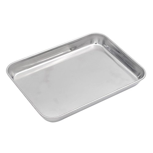Aspire 304 Stainless Steel Tray Cookie Sheet Baking Pan, 4 Size-10.5L x 8W x 1H