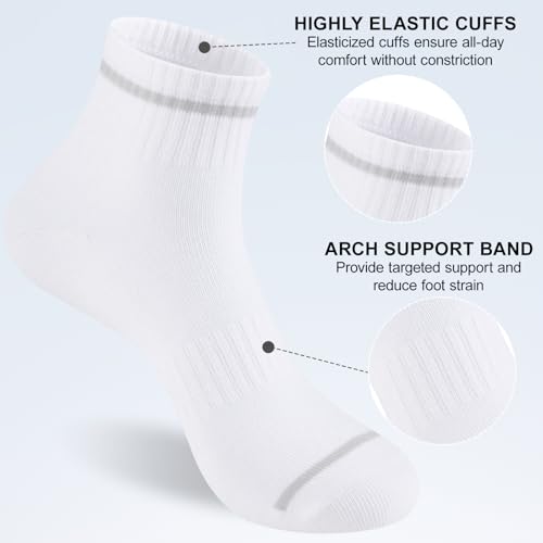 Heatuff 9 Pairs Womens Ankle Quarter Socks Thin Casual Athletic Gym Mini Crew Socks for Women3