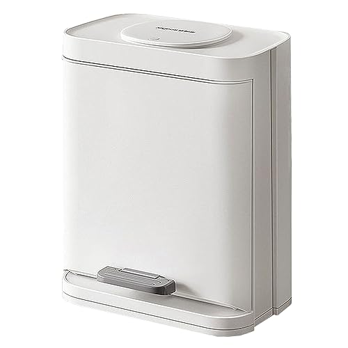 Cubo de basura de 15,9 L con tapa contenedor de pedal interior