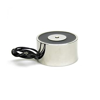 Electromagnet with M5 Mounting Hole - 10W / 0.45A - 1-7/8 in. Dia x 1-1/16 in. Thick - 110.25lbs Pull (Pack of 2)