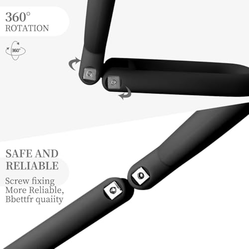 SVS ONLINE Foldable Handheld Makeup Mirror with Magnification, for Desk Make Up, Magnifying Hand Held Mirror, Double Side Folding Women Adjustable Handle Travel(Folding Hand Held Mirror (White))