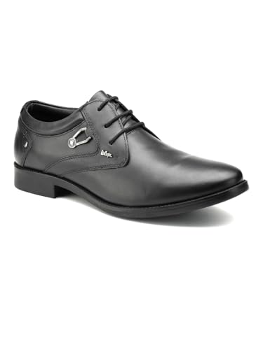 Image of Lee Cooper LC2024B3R Men's Leather Derby Formal Shoes | Lightweight, Comfortable & Stylish Lace-Ups for Office, Business