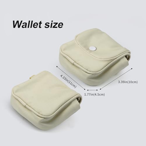 Women Coin Purse, Cute Zipper and Button-Snap Closure Small Wallet, Canvas Wallet Women for Traveling Working2