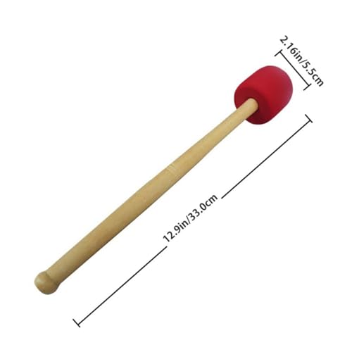 Baqueta para Bombo con Mango de Madera 33 cm Roja miniatura 2