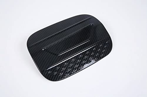 Yingchi Carbon Fiber ABS Car Fuel Gas Tank Cap Cover Gas Door Cover Trim Emblems Compatible for Hyundai Kona 2018-2022-2023