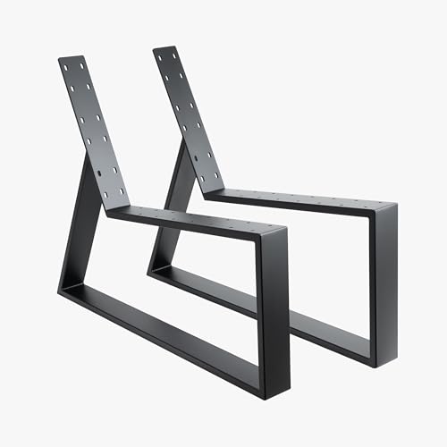 Natural Goods Berlin 2 x Bancos Laidback – Patas de Banco de Metal Negro – Estructura de Banco con Respaldo – Pies de Banco para DIY Exterior sofá Resistente a la Intemperie