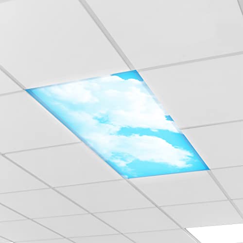 Educational Insights Fluorescent Light Covers 4-Pack: Calming Clouds - Ceiling Light Filters for Classroom, Office & Home, Overhead LED Shades, Calming Sensory Fixtures & Teacher Essentials
