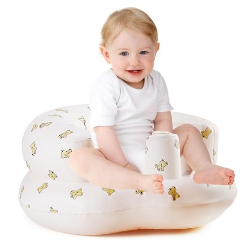 Inflatable Baby Seat for Baby 3 Months and Up, Inflatable Baby Chair with Built-in Pump?Baby Seats for Infants for Sitting Up