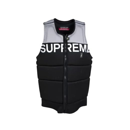 Ronix Supreme CE Approved Impact Vest, Black / Dove Grey, Medium