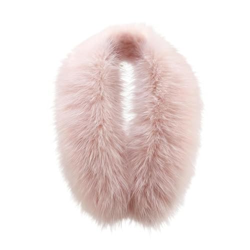 Wander Agio Faux Fur Collar Scarf Soft Winter Neck Wrap Lining Warm Elegant Coats Shawl Imitation Leather Scarves Silver Pink 8