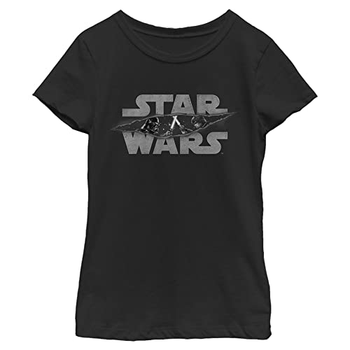 T-shirt STAR WARS fille sabre laser haut manches courtes vêtement coton enfant