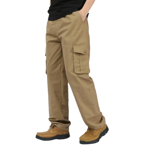 Flexrover - Comfort Elasticity Cargo Pants, Men's Oversized Durable Overalls, with Multi-Function Pockets
