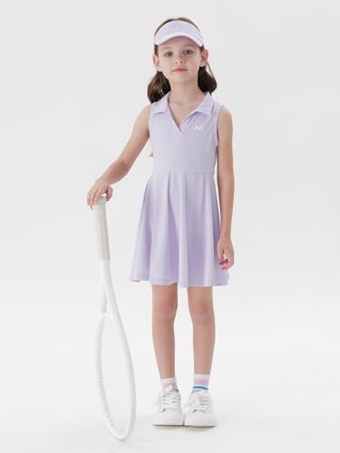 marc & janie Girls Sleeveless Tennis Dress Athletic Cooling Quick-Dry V Neck A-Line Golf Dresses 5508033