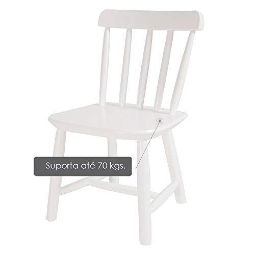 Cadeira Infantil em Madeira - Acabamento Laqueado Branco