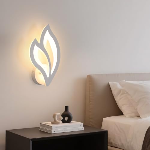 SENQIU Applique da Parete Interno, 13W 1500LM 3000K Luce Bianco Calda Lampada da Parete a LED a Forma di Fiore in Acrilico, Lampada a Muro Moderna per Corridoio, Camera da Letto, Soggiorno
