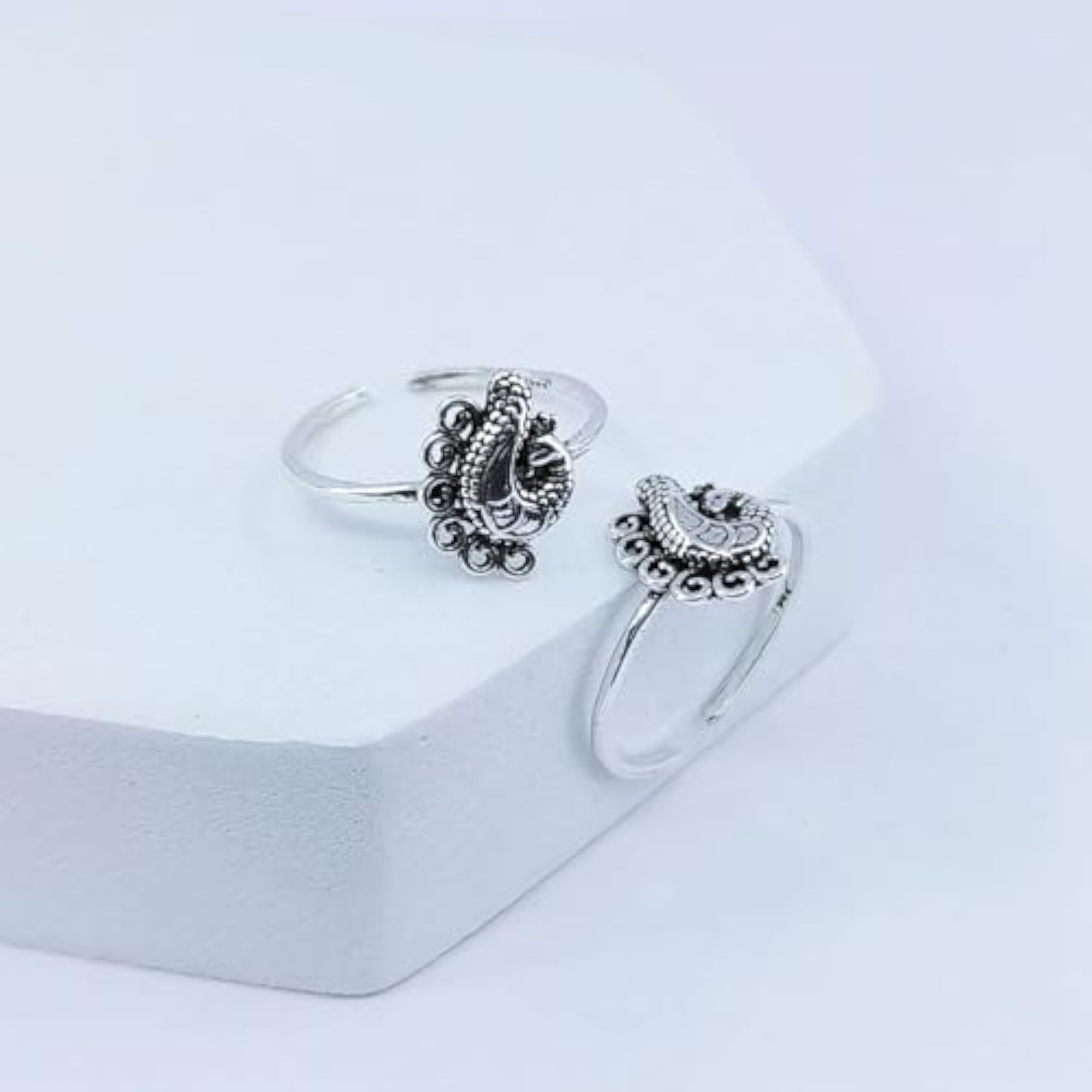 Women's 925 Sterling Silver Peacock Adjustable Toe Ring