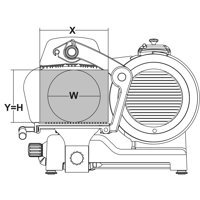Affettatrice verticale diametro lama 30