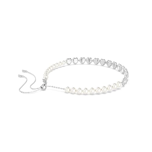Image of Swarovski Ariana Grande Collection, Clear Crystal & Pearls, Rhodium Finish, Necklaces, Earrings and Bracelets