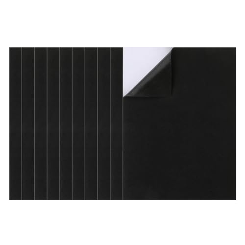 KALIONE 10 Stück Moosgummi Selbstklebend Platten, Schwarz Selbstklebende...