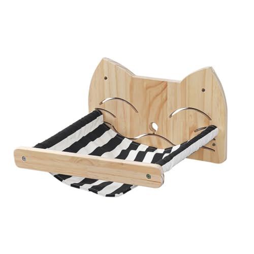 Cadre d'escalade pour chat en bois massif avec griffoir mural et plateforme de saut 39x24cm