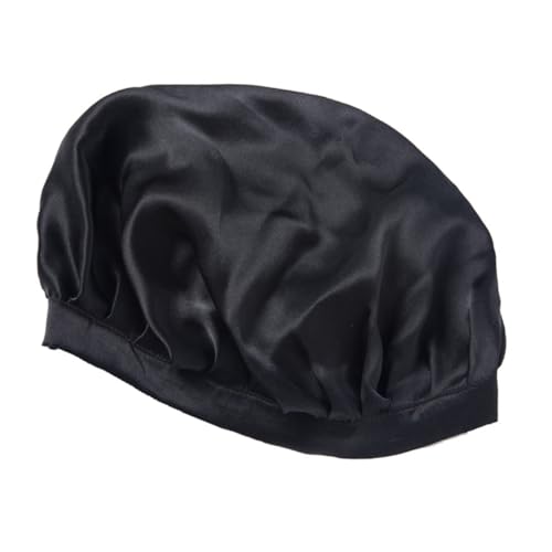 Bonnet de nuit cheveux longs en soie naturelle réglable anti-casse et nœuds