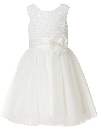 Blush Sequin Tulle Flower Girls Dress Girl Wedding Party Birthday Dress