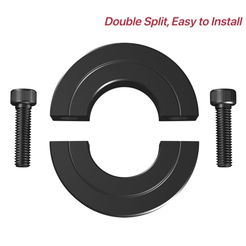 AZSSMUK 1" Bore Double Split Shaft Collar Black Oxide Set Screw Style (4 PCS)
