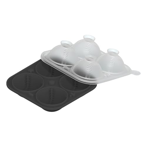 Ice Tray, Baseball Silicone Fun Shapes Whiskey Ice Mold, Novelty Sphere Mould, Large Easy Release Craft for Bourbon, Brandy Chilling, 15x15x6.5cm, Unique Ice Ball Tray for Cocktail Lovers