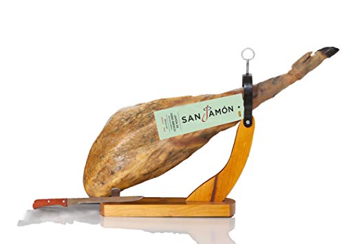 Jamón Ibérico Gran Reserva Iberischer Schinken (8-9 kg) aus Spanien mit Schinkenhalter aus Holz Cover