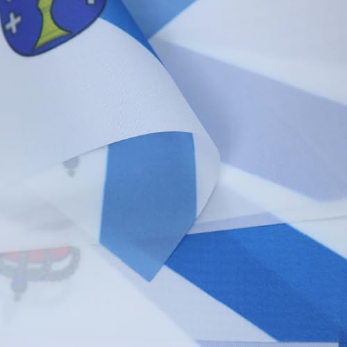 Image of AZ FLAG Galicia 6 meters BUNTING Flag 20 flags 9'' x 6'' - Spanish region of Galicia STRING flags 15 x 21 cm