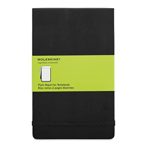 Moleskine - Cuaderno Clásico con Páginas Lisas, Tapa Dura y Goma Elástica, Color Negro, Tamaño Grande 13 x 21 cm, 240 Páginas