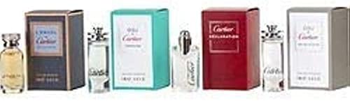 Cartier 4-Piece Mini Variety Set for Men (Declaration, L'envol, Eau de Cartier, Eau de Cartier Concentree)