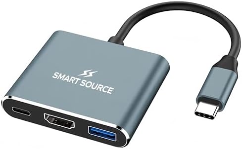 محول موزع USB-C 3 في 1 متوافق مع ماك بوك برو اير، ايباد برو، ديل،...