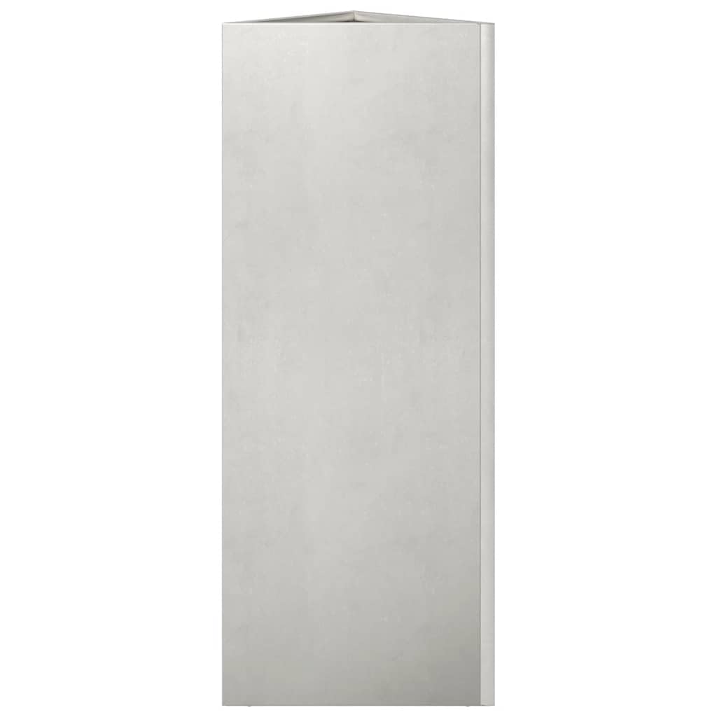 Fioriere 2 pezzi triangolari 30 x 26 x 75 cm in acciaio inossidabile | Senza fori di drenaggio, protezione contro le erbacce, per balcone patio, design salvaspazio