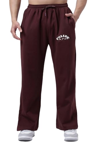 Image of FUAARK Men's Premium Polycotton Relaxed Loose Fit Sports Gym Stylish Track Pant Trouser for Men