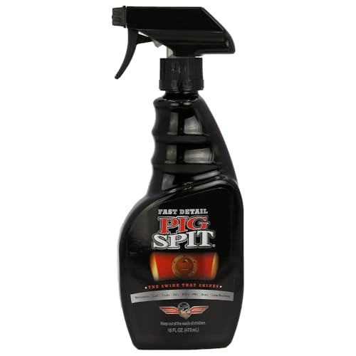 PIG SPIT Fast Detail for Use on Motorcycles Cars Trucks RVs Boats ATVs Snow Machines and much more | 16 oz. | Single