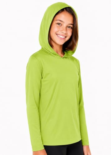 Image of Shirts for Girls Long Sleeve Crew Neck Top, Hoodie or 3 /4 Sleeve Soft Stretch Kids Lightweight Size 2-16