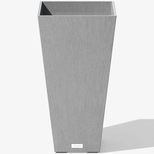 Image of Veradek V-Resin Indoor /Outdoor Taper Planter (30 inch, Grey)